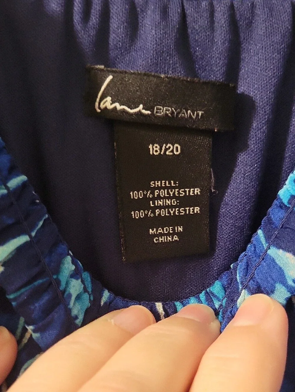 Lane Bryant Blue Patterned Maxi Dress With Removable Straps